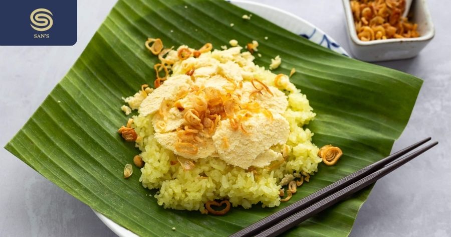 Xoi Xeo (Sticky Rice with Bean)