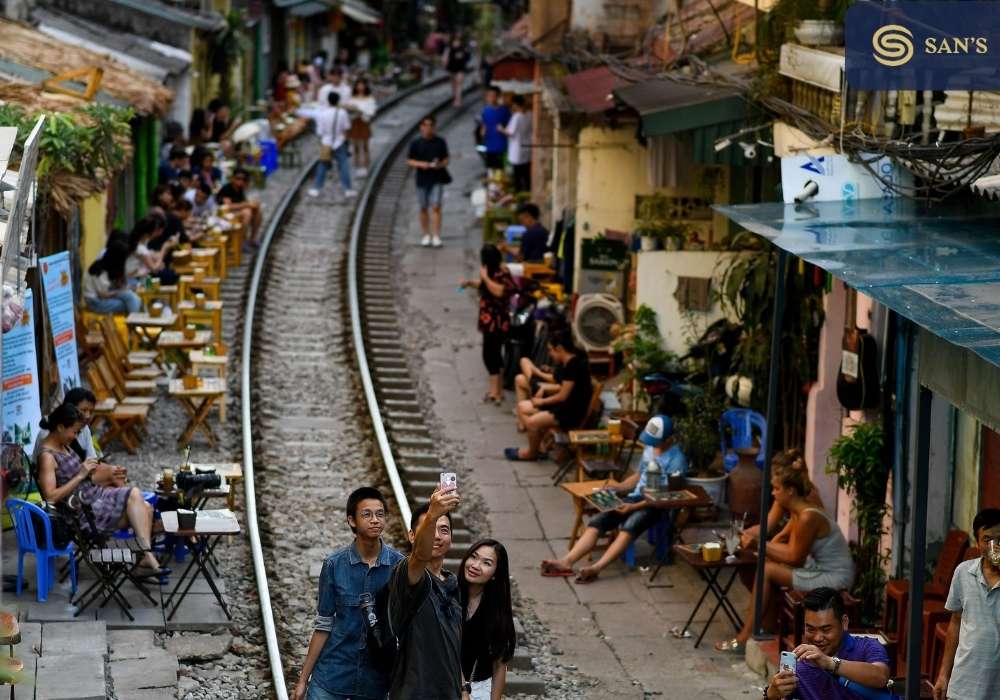 Hanoi Train Street at day