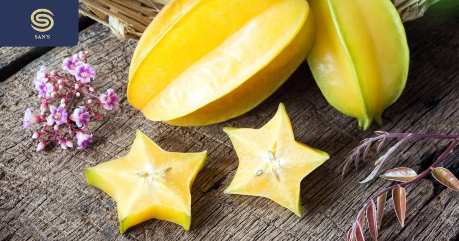 There are two types of star fruit, one sour and one sweet  (Source: Collected)