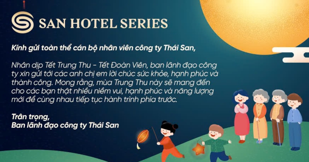 Lời chúc của ban lãnh đạo Thái San Group gửi đến toàn thể cán bộ công  nhân viên