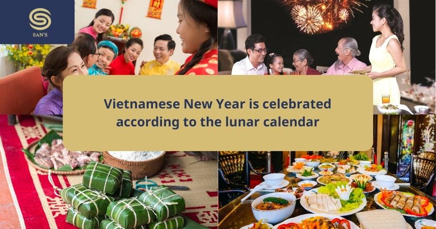 vietnamese new year is celebrated according to the lunar calendar